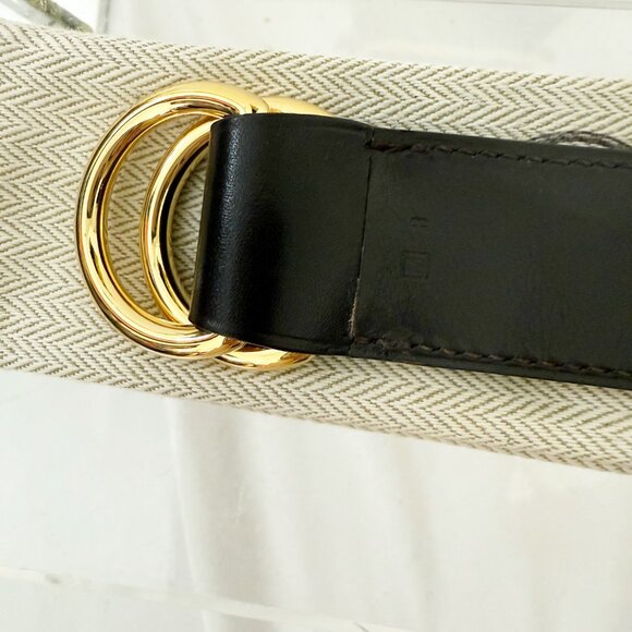 Hermes Romance Scarf Belt in Black leather w Gold Hardware NEW conniesluxuries - Picture 11 of 12